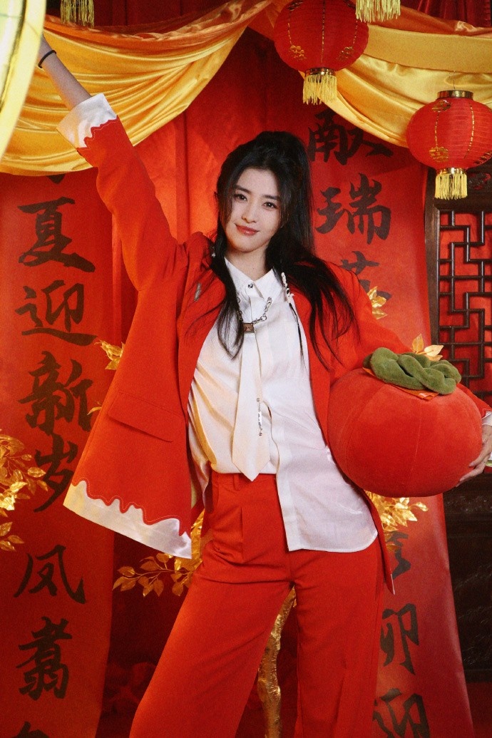 赵丽娜社媒晒龙年氛围大片：一起将旧年烦恼都踢走